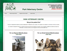 Tablet Screenshot of parkveterinary.co.uk